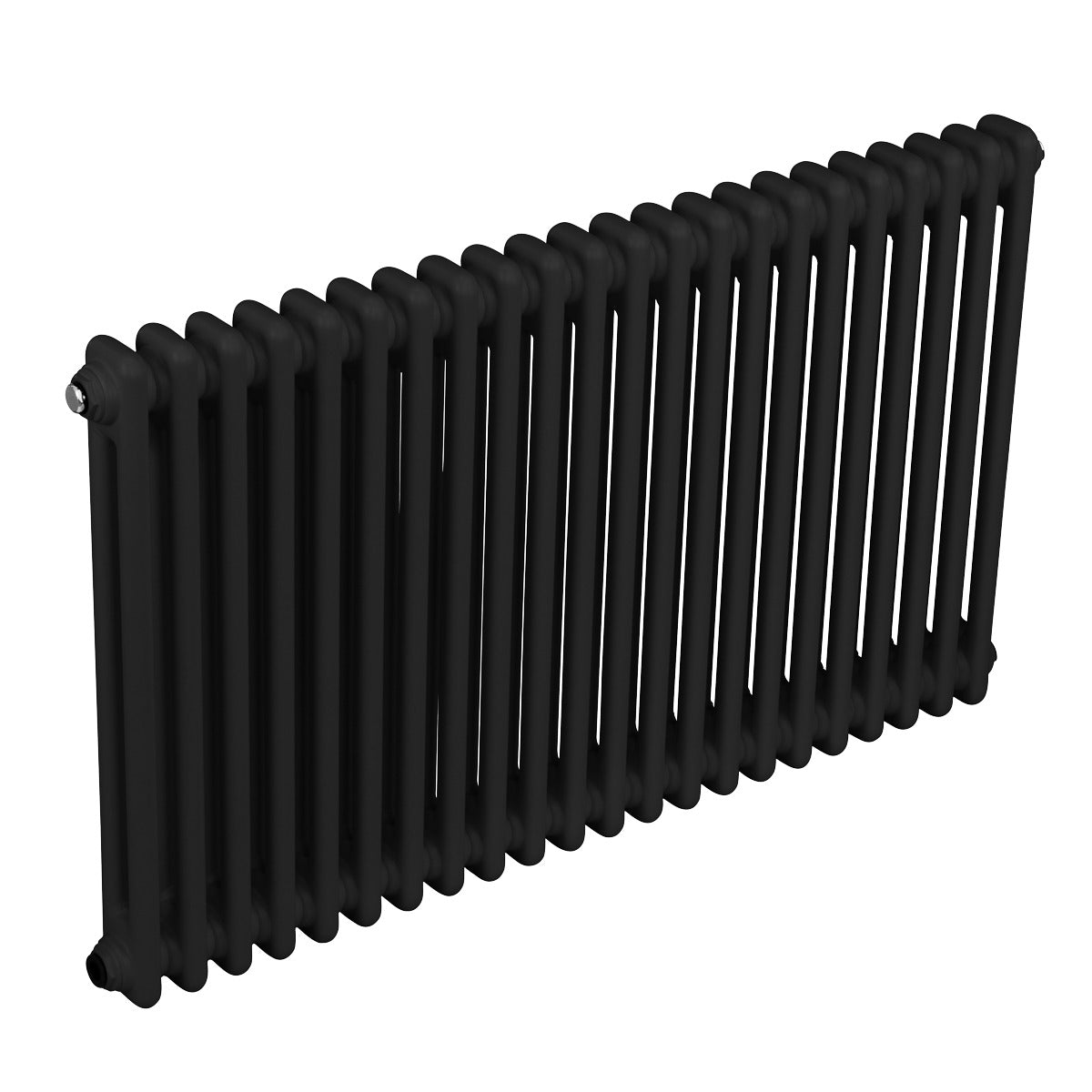Baridi Horizontal Traditional 2 Column Radiator 600 x 1012mm – Black DH364