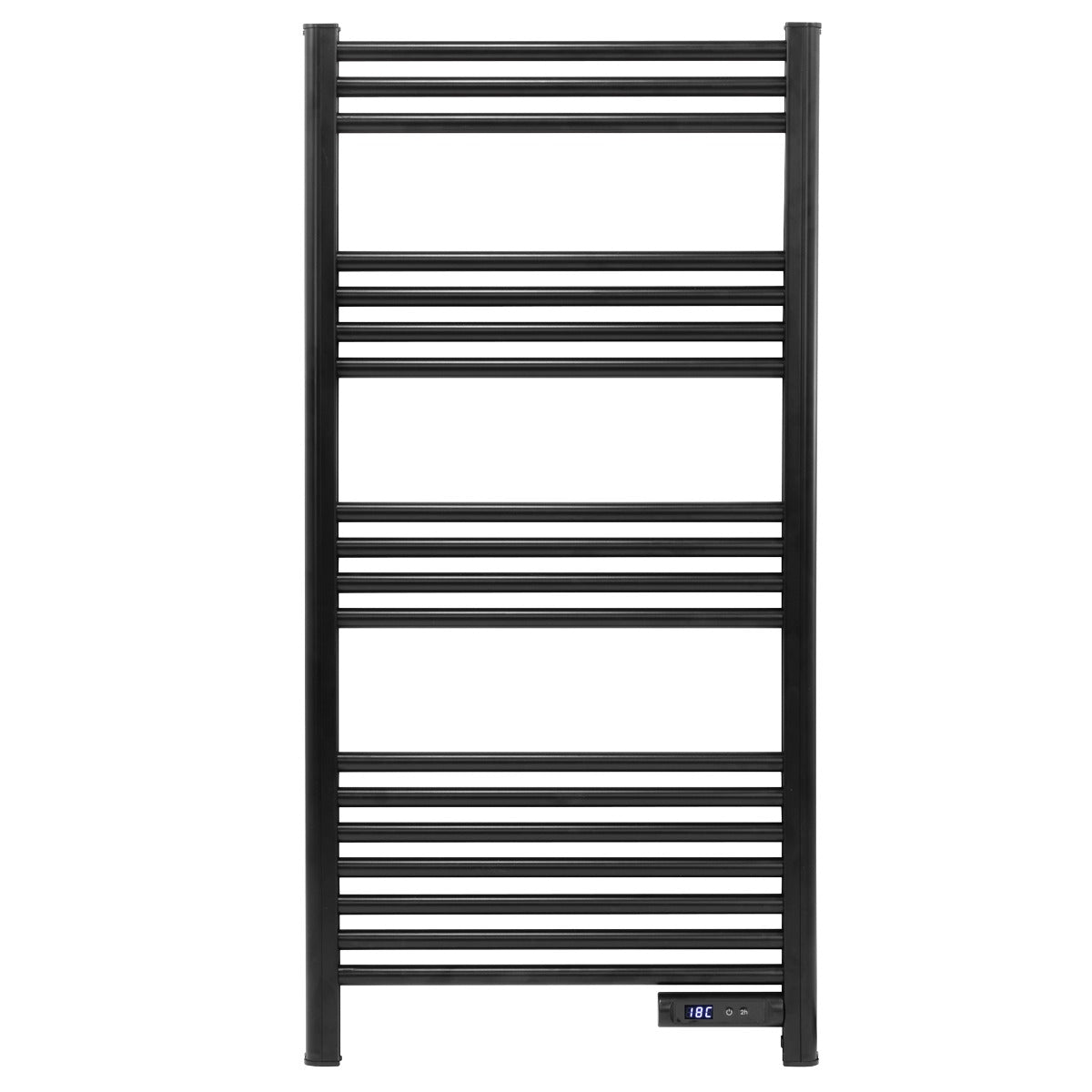 Baridi Electric Heated Towel Rail 1085 x 535mm with LED Display – Black DH371