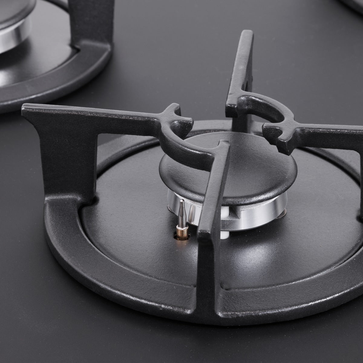 Baridi 90cm Gas Hob Matt Black Glass 5 Burners Cast Iron Supports & Auto Ignition 10.4kW DH385