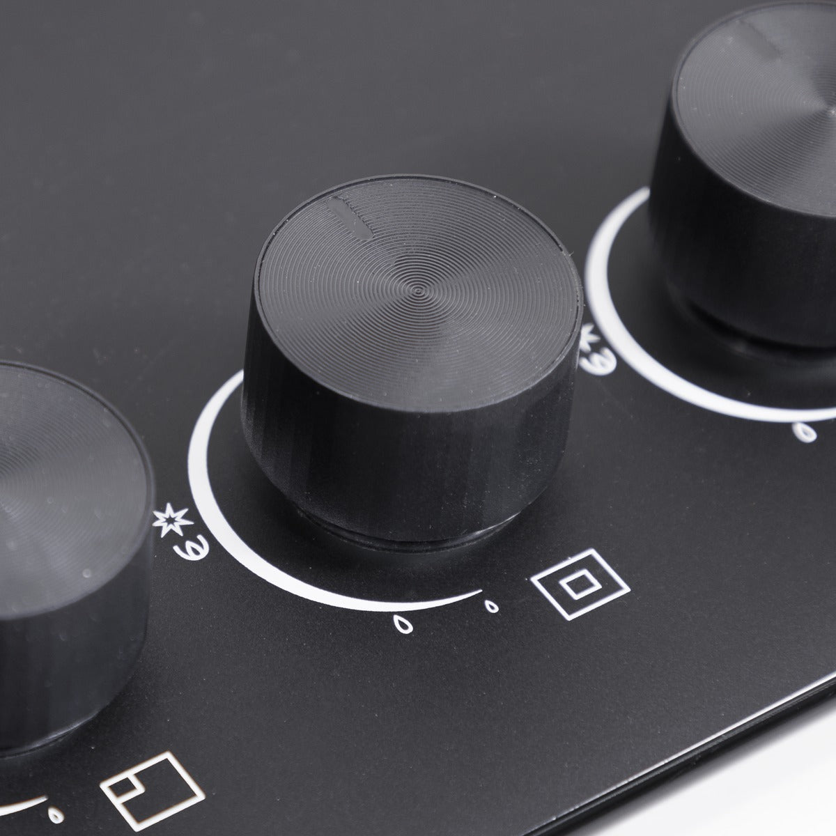 Baridi 90cm Gas Hob Matt Black Glass 5 Burners Cast Iron Supports & Auto Ignition 10.4kW DH385