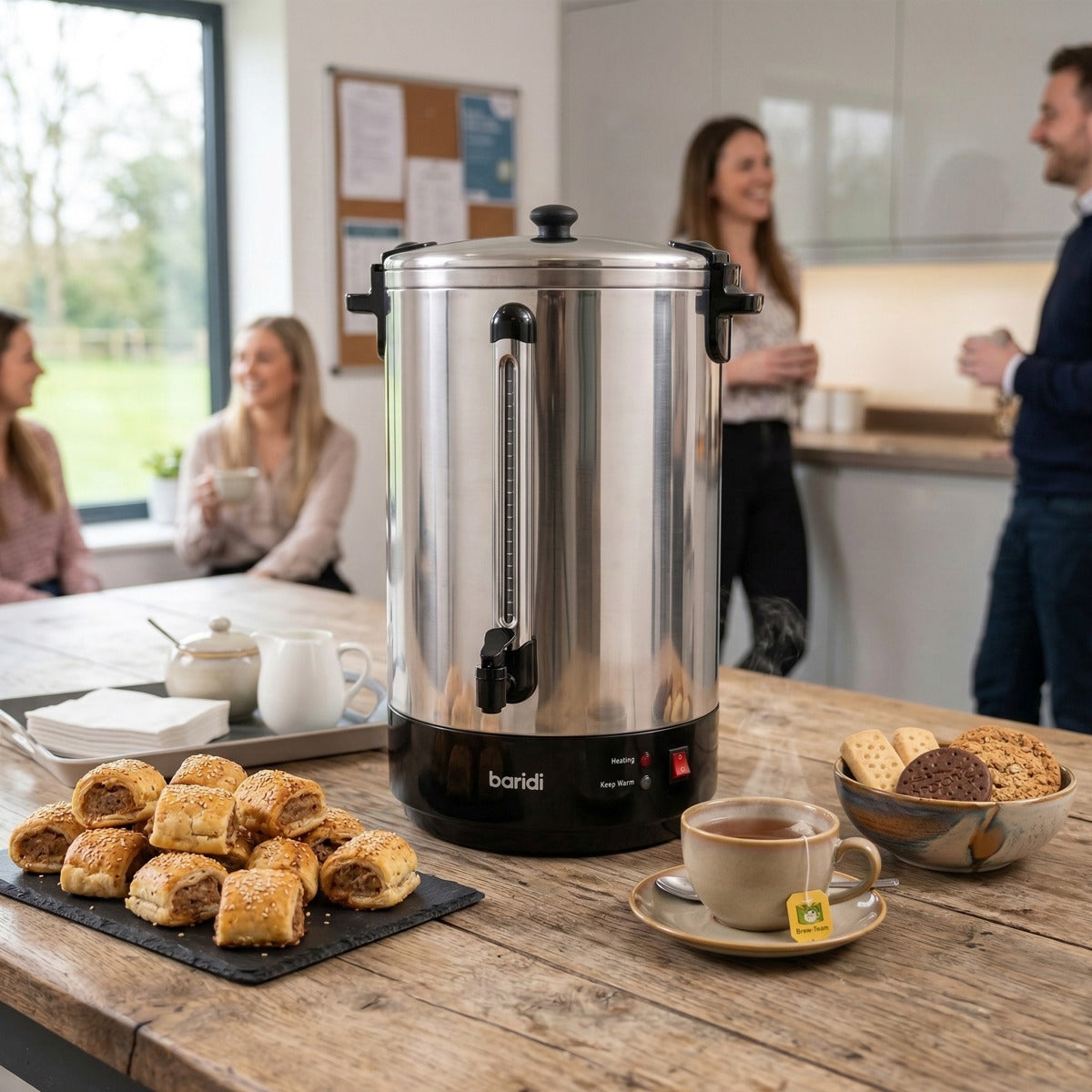 Baridi Hot Water Boiler, Tea Urn 30L Capacity - Stainless Steel DH388