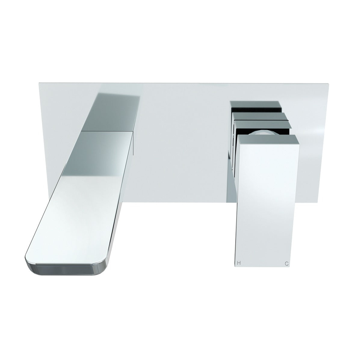 Baridi Wall Mounting Basin Mixer Tap, Square - Chrome DH396