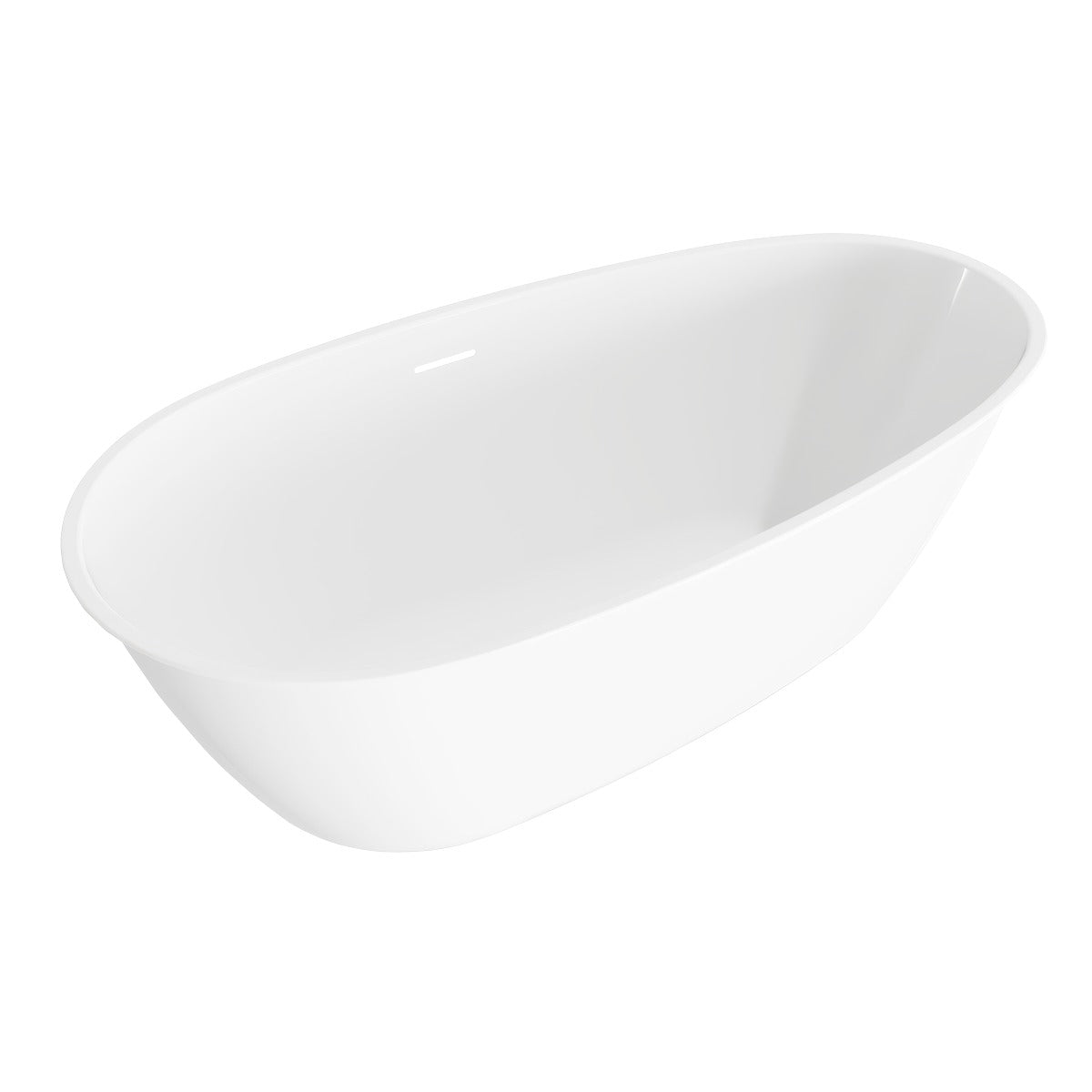 Baridi Double-Ended Slim Rim Bath with Overflow System 140cm – Gloss White DH415