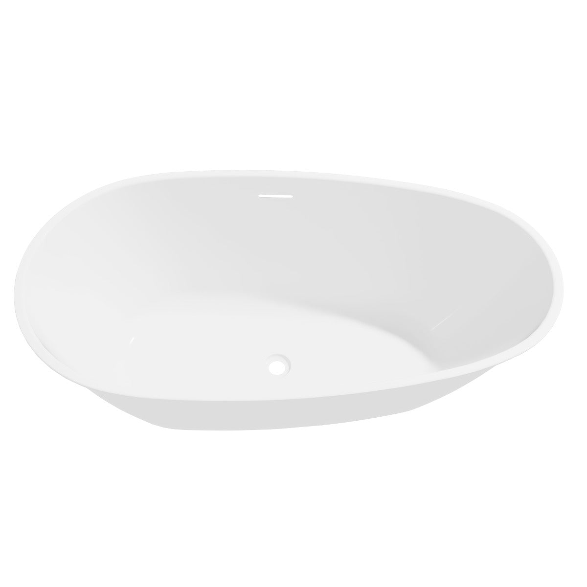 Baridi Double-Ended Slim Rim Bath with Overflow System 170cm - Gloss White DH418