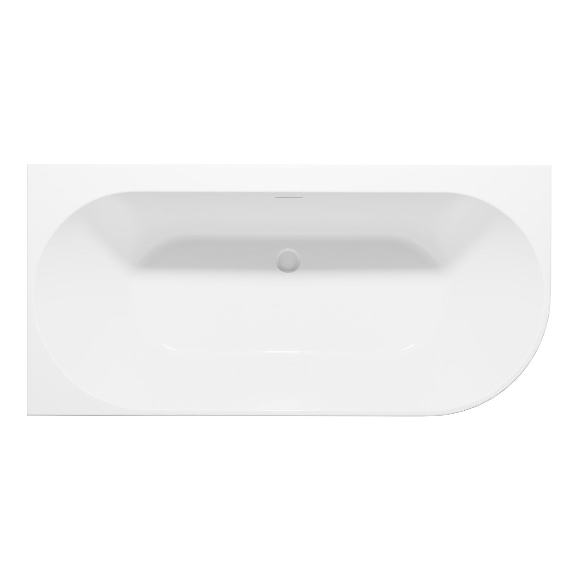 Baridi Left-Hand Corner Slim Rim Bath with Overflow System 150cm – Gloss White DH423