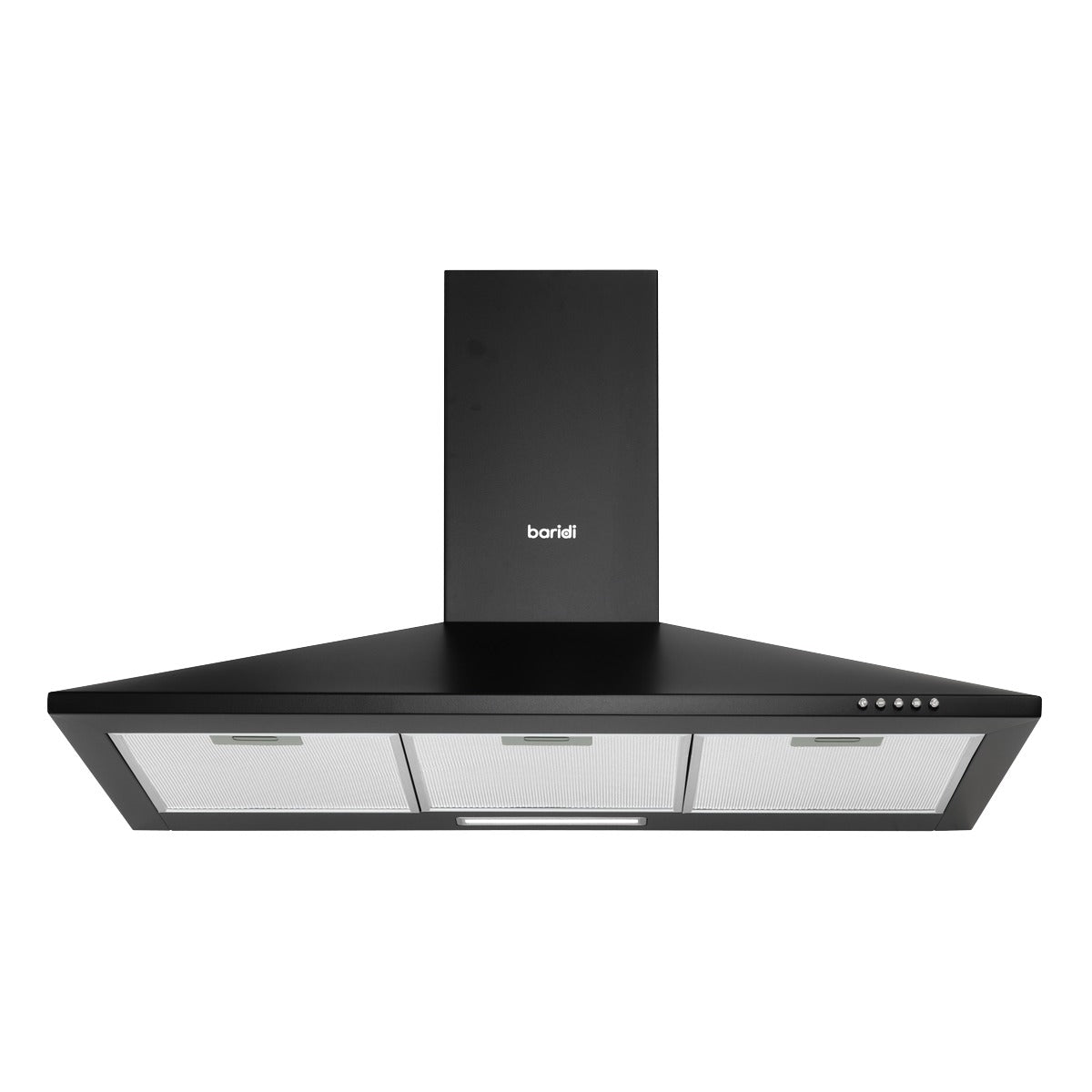Baridi Cooker Hood, Chimney Style with Carbon Filters 90cm - Black DH59