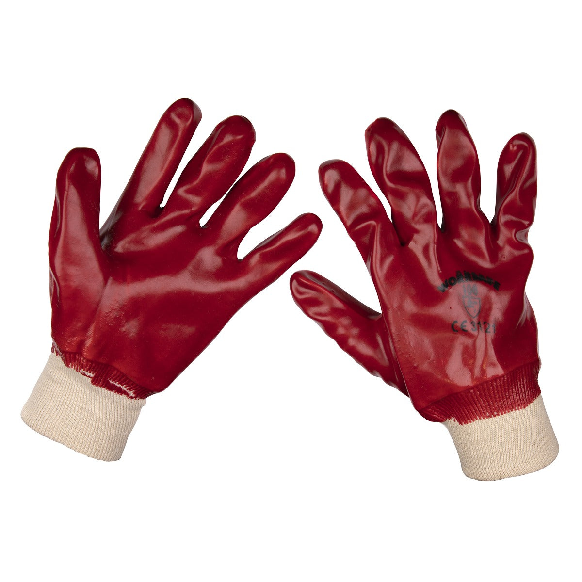 Worksafe PVC Knit Wrist Gloves, Large - Pair 9106L