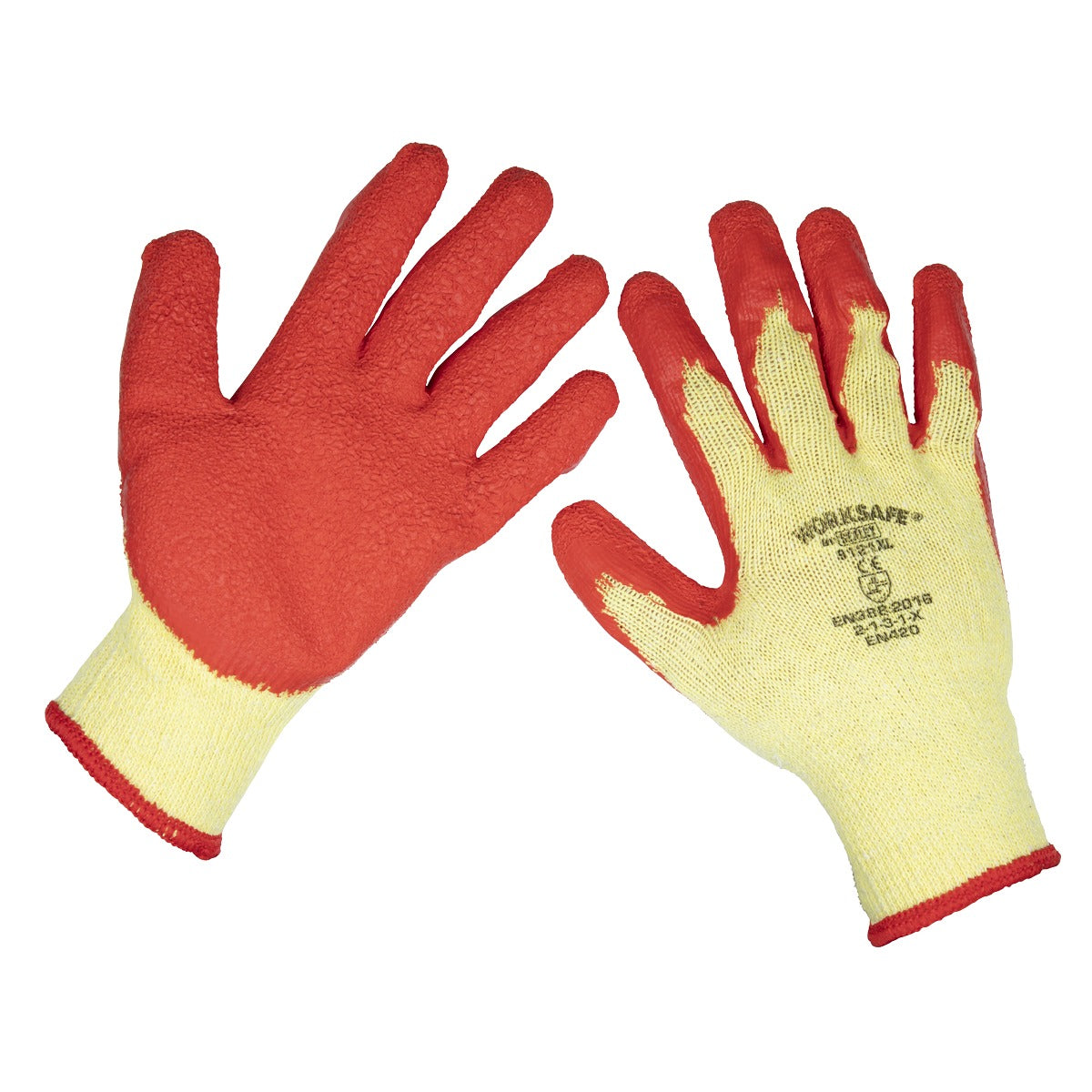 Worksafe Super Grip Knitted Gloves with Latex Palm, X-Large - Pair 9121XL