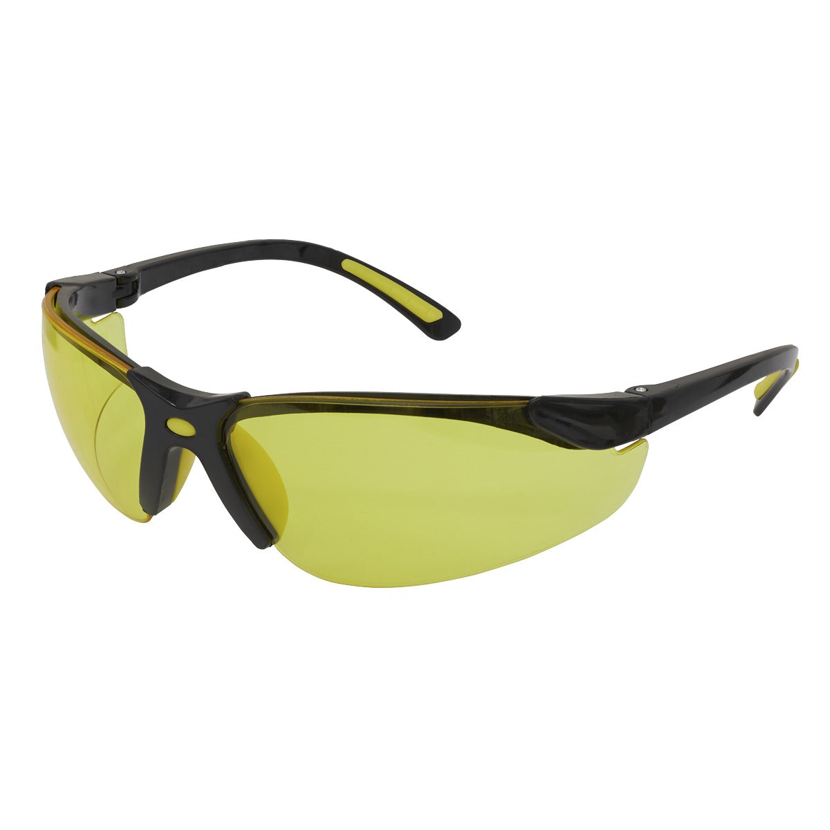 Worksafe Zante Style Amber Lens Safety Glasses with Flexi Arms 9215