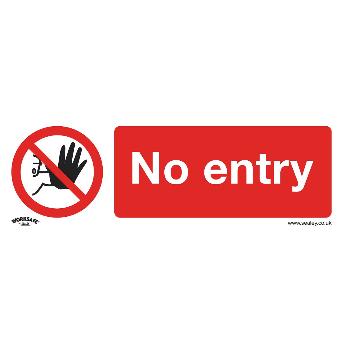 Worksafe No Entry Safety Sign - Self-Adhesive Vinyl SS14V1