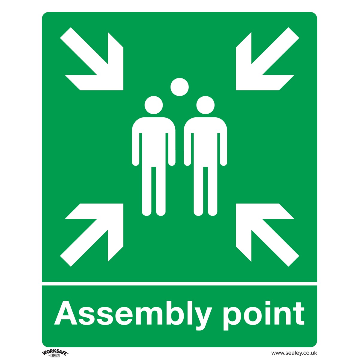 Worksafe Assembly Point Safety Sign - Rigid Plastic SS37P1
