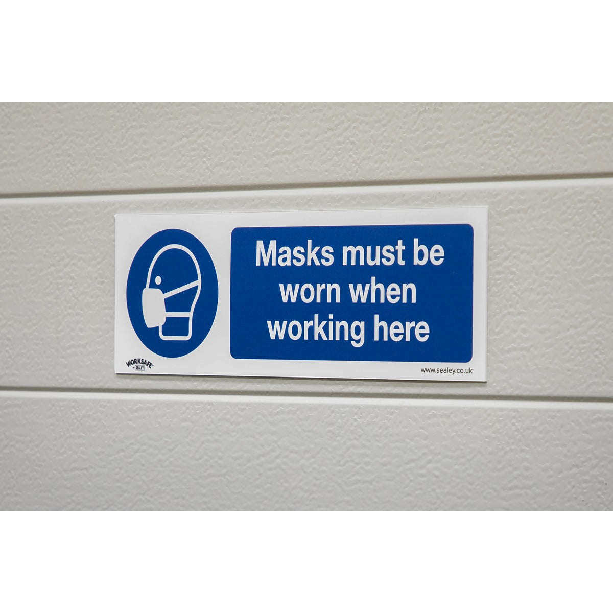 Worksafe Masks Must Be Worn Safety Sign - Rigid Plastic SS57P1