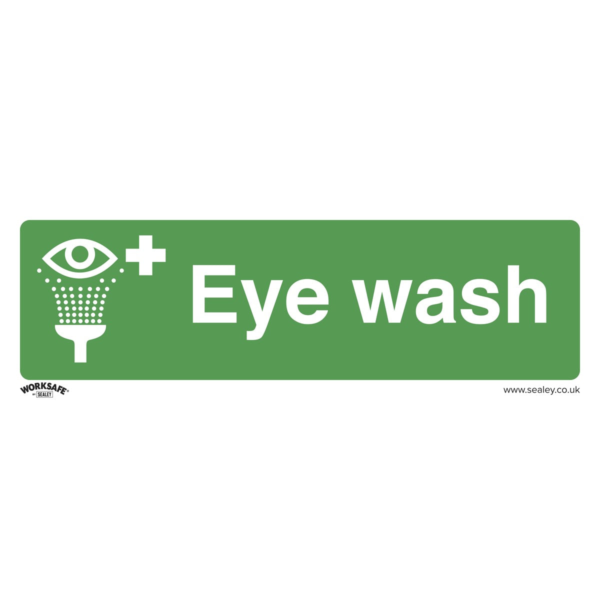 Worksafe Eye Wash Safety Sign - Rigid Plastic SS58P1