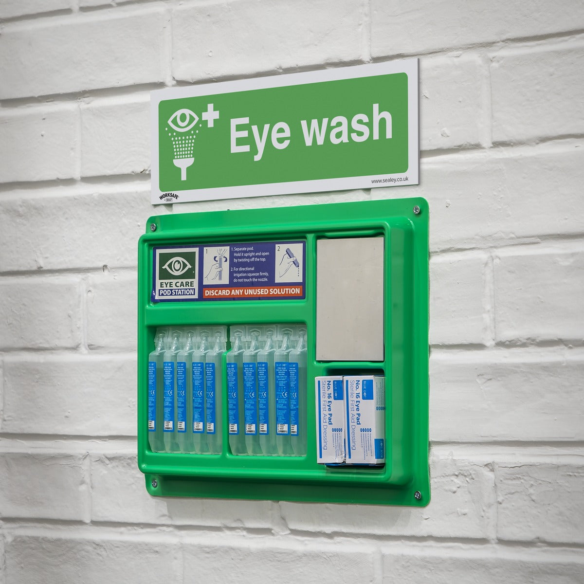 Worksafe Eye Wash Safety Sign - Rigid Plastic SS58P1