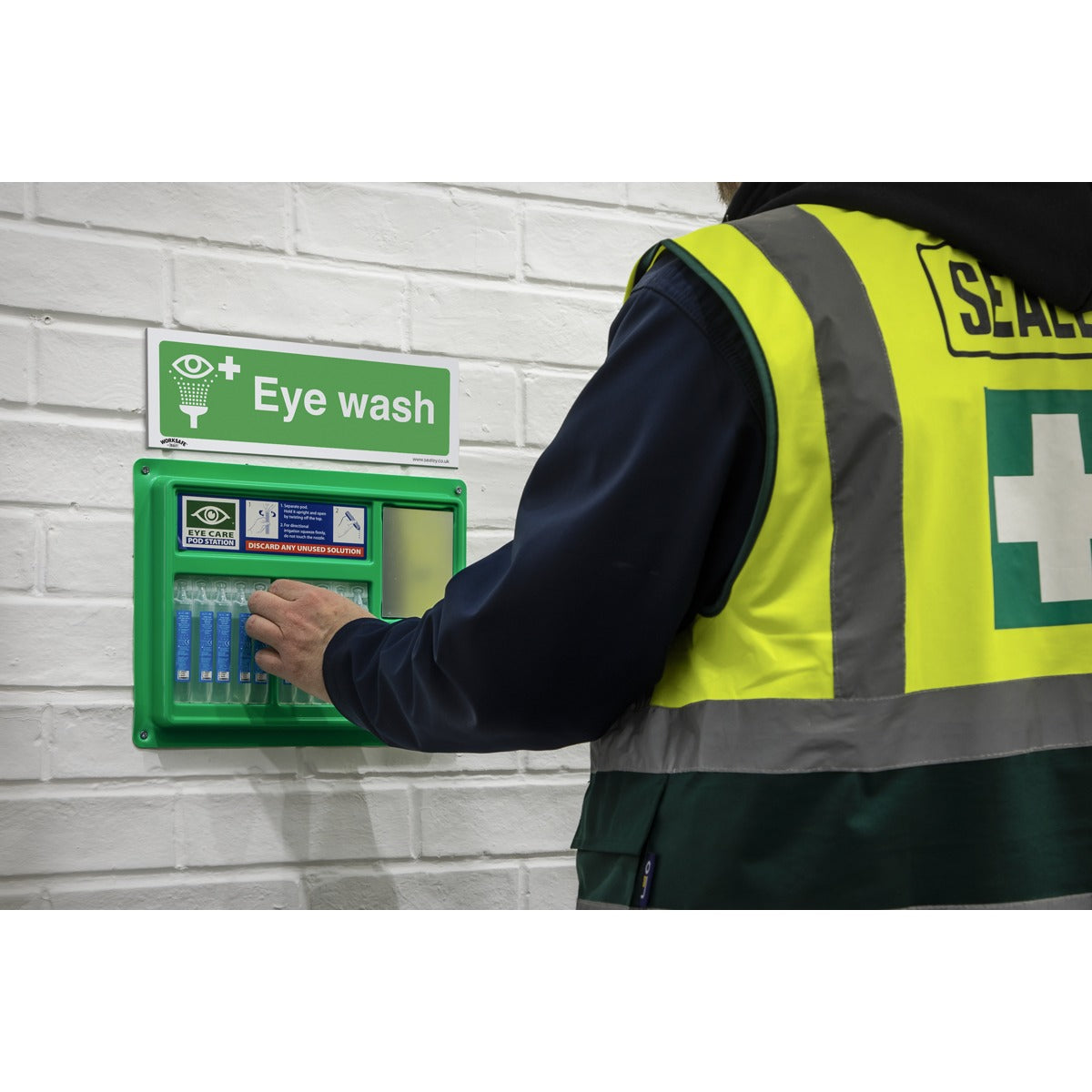 Worksafe Eye Wash Safety Sign - Rigid Plastic SS58P1