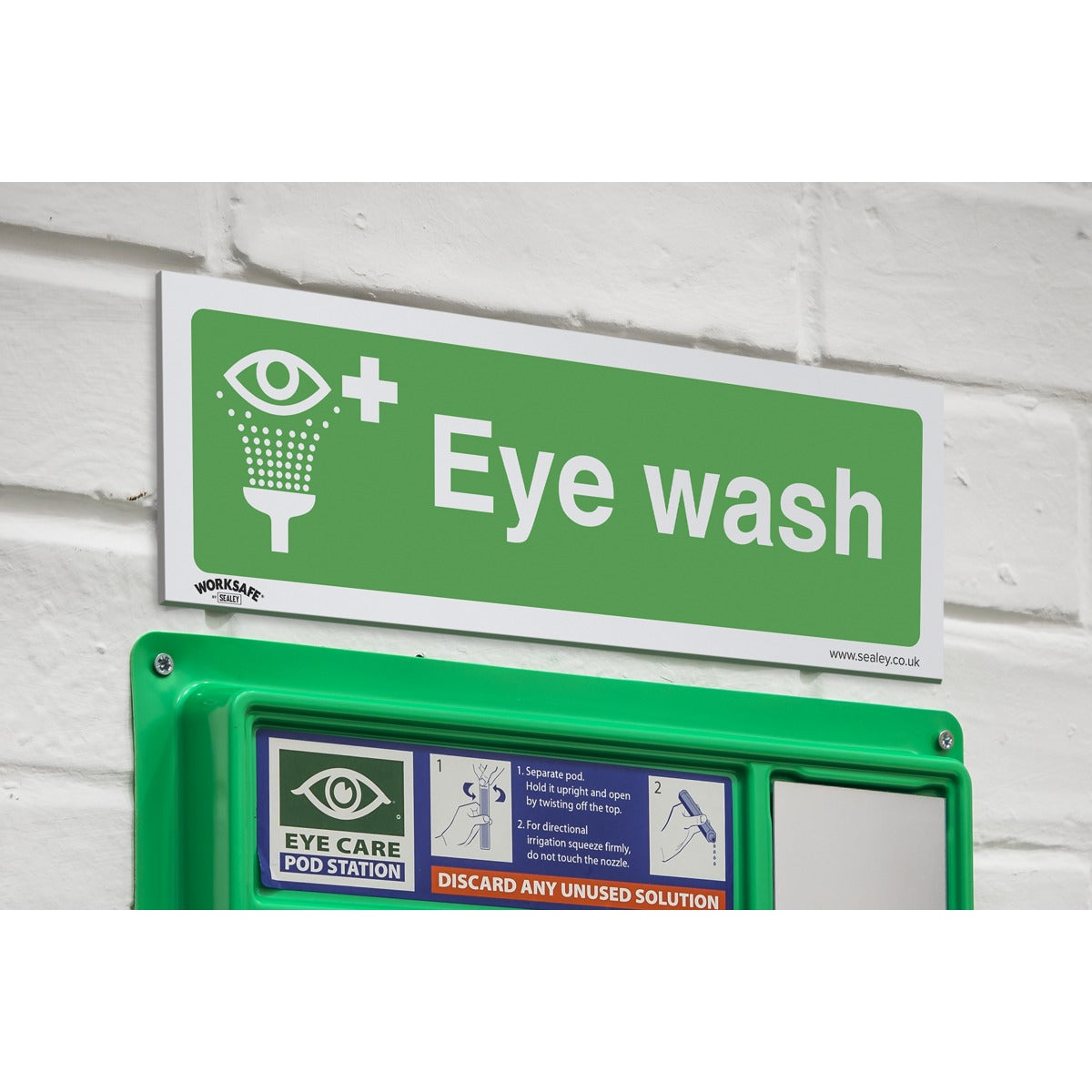 Worksafe Eye Wash Safety Sign - Rigid Plastic SS58P1
