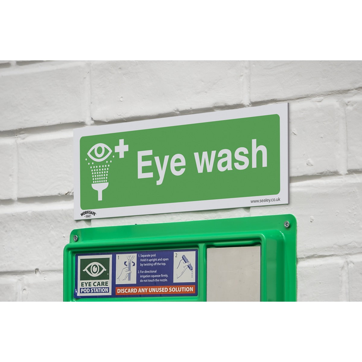 Worksafe Eye Wash Safety Sign - Rigid Plastic SS58P1