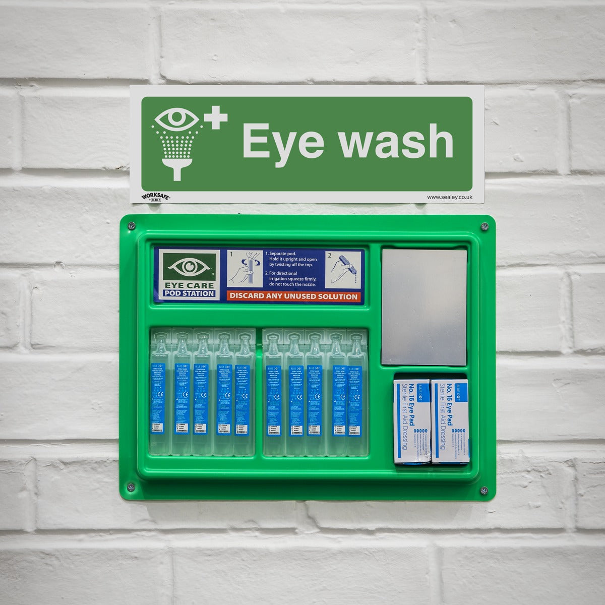 Worksafe Eye Wash Safety Sign - Rigid Plastic SS58P1