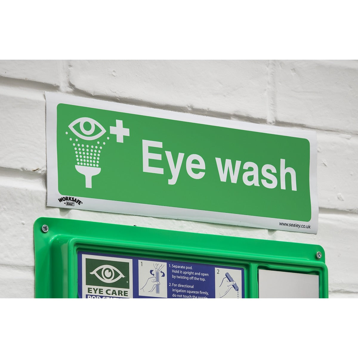 Worksafe Eye Wash Safety Sign - Self-Adhesive Vinyl SS58V1