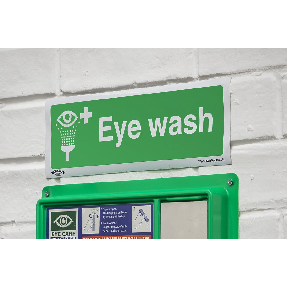 Worksafe Eye Wash Safety Sign - Self-Adhesive Vinyl SS58V1