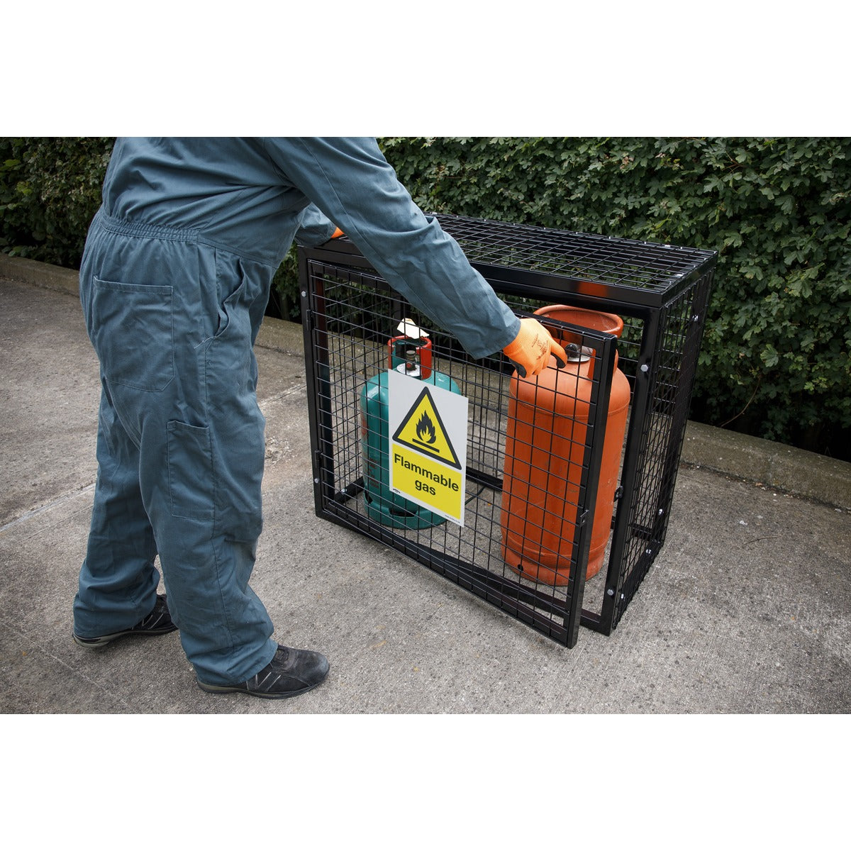 Worksafe Flammable Gas Safety Sign - Self-Adhesive Vinyl SS59V1