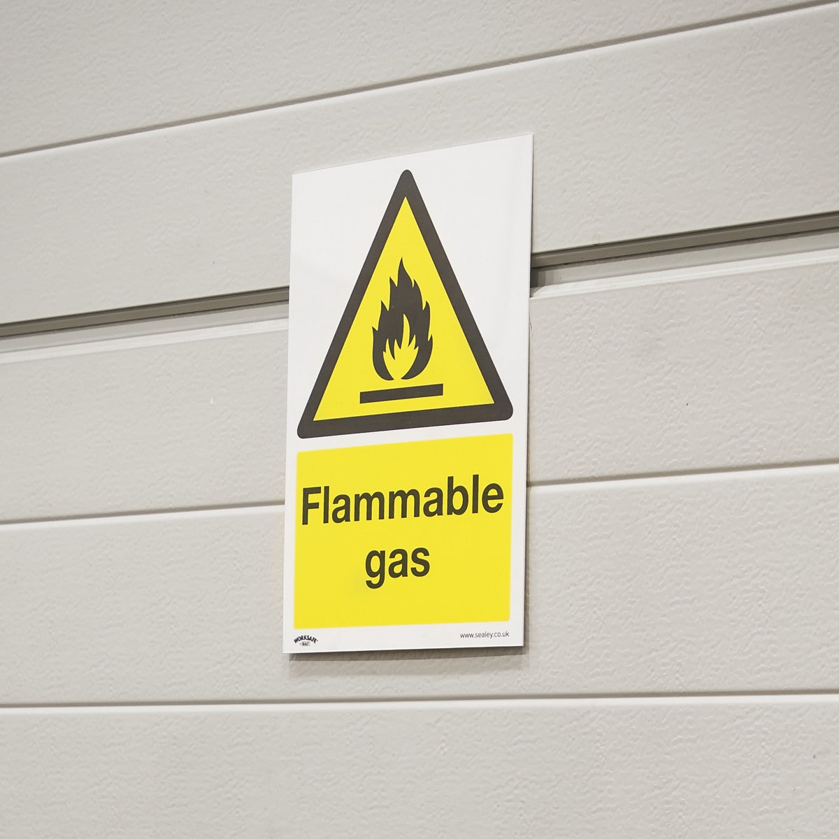 Worksafe Flammable Gas Safety Sign - Self-Adhesive Vinyl SS59V1