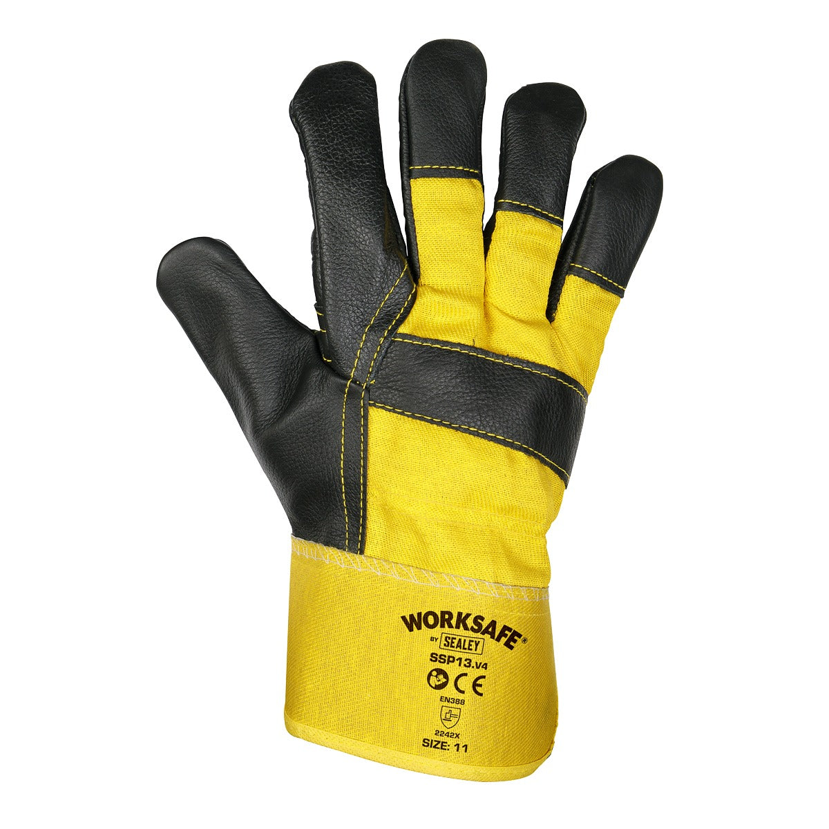 Worksafe Rigger's Gloves with Hide Palm - Pack of 6 Pairs SSP13/6