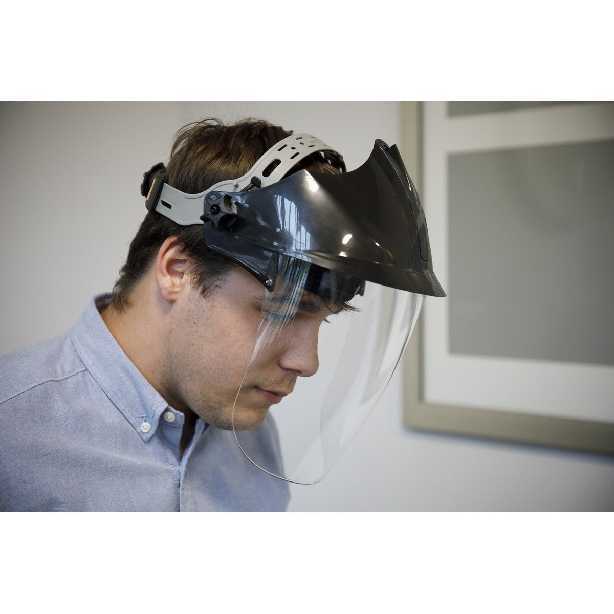 Worksafe Deluxe Brow Guard with Aspherical Polycarbonate Full Face Shield SSP78