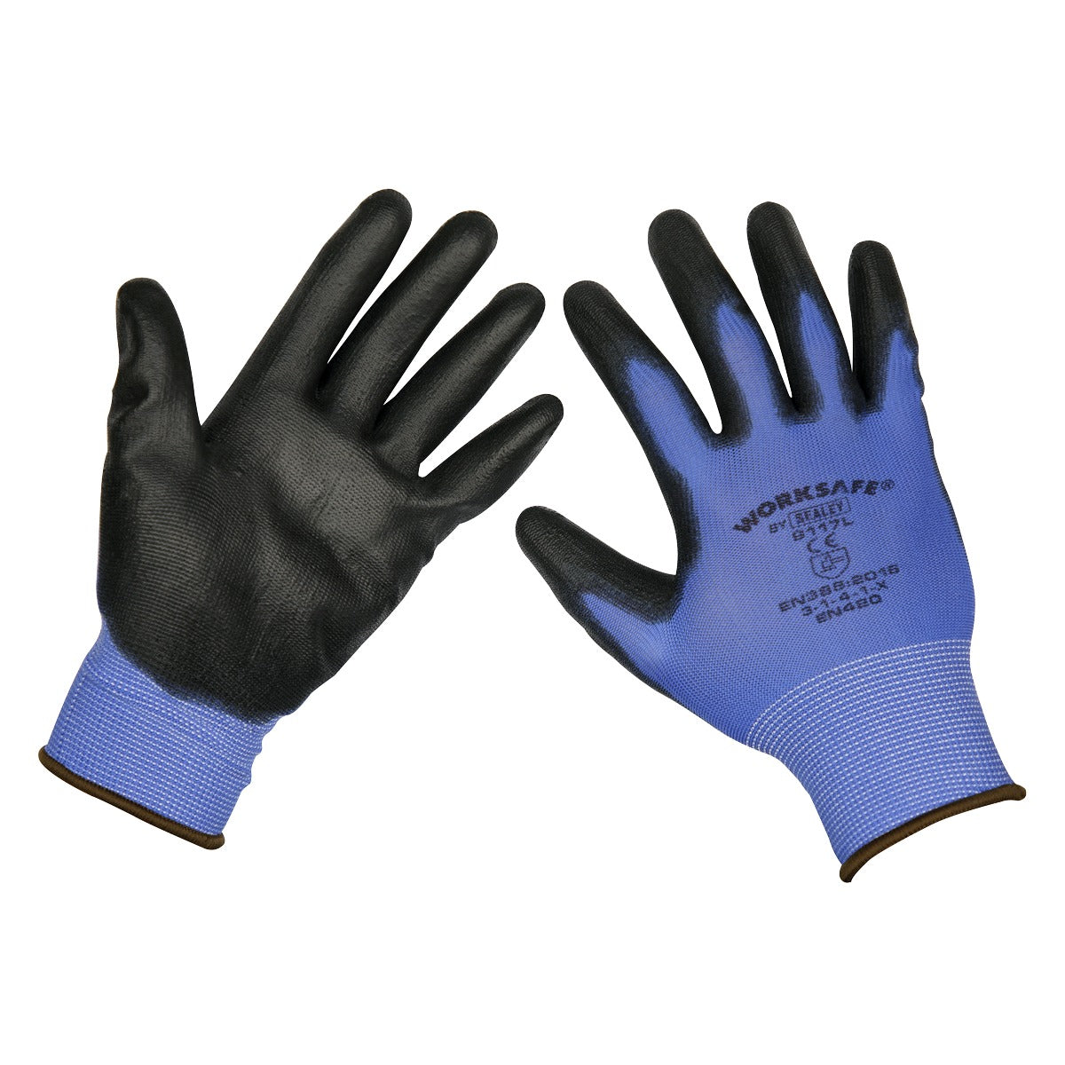 Worksafe Lightweight Precision Grip Gloves, Large - Pack of 6 Pairs TSP117L/6