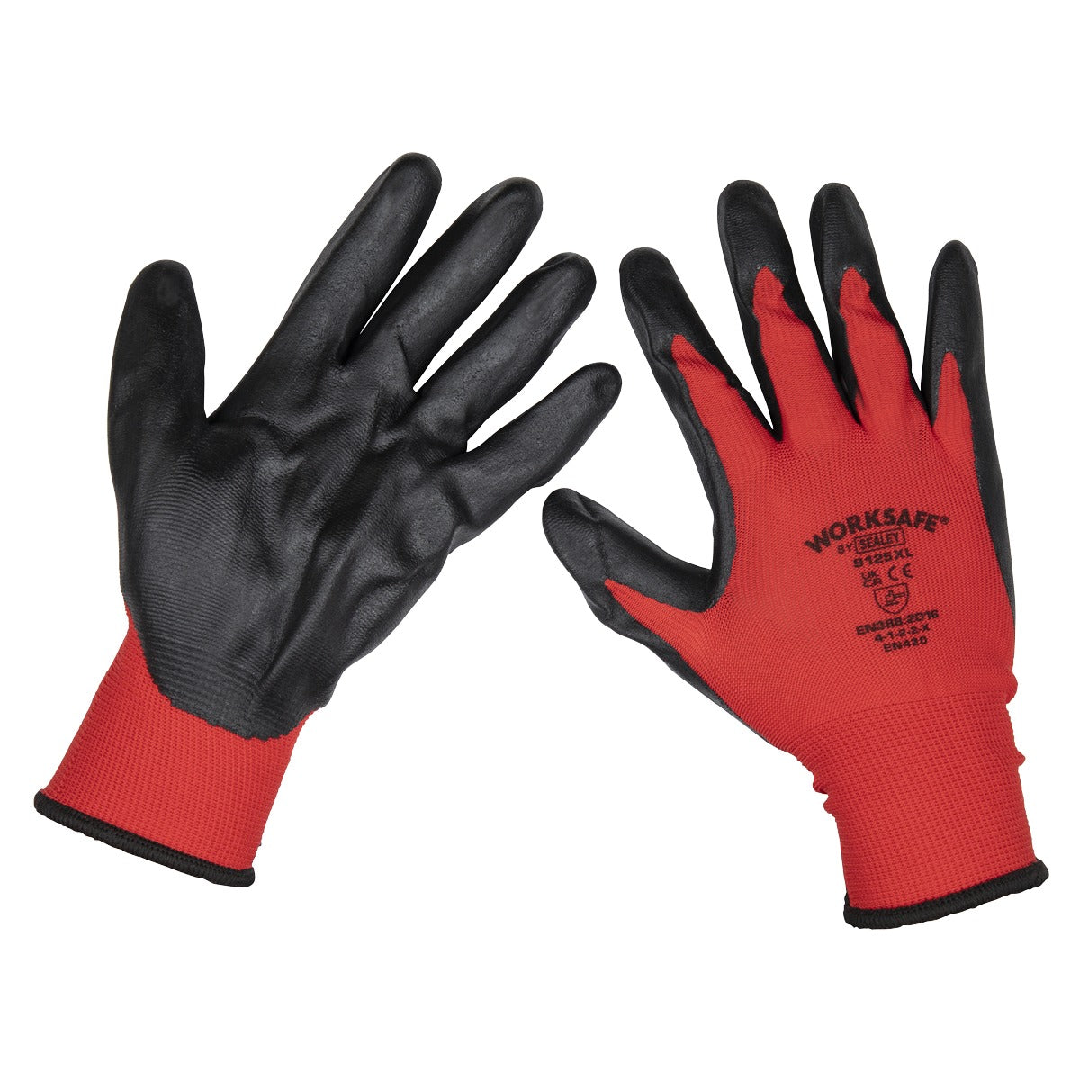 Worksafe Nitrile Palm Gloves, X-Large - Pack of 6 Pairs TSP125XL/6
