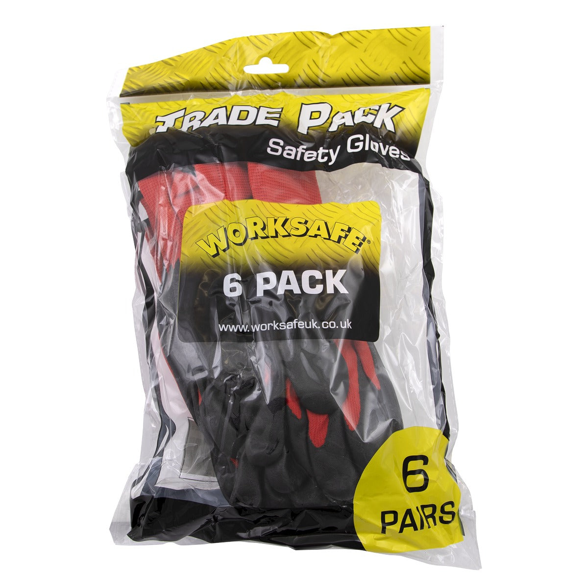 Worksafe Nitrile Palm Gloves, X-Large - Pack of 6 Pairs TSP125XL/6