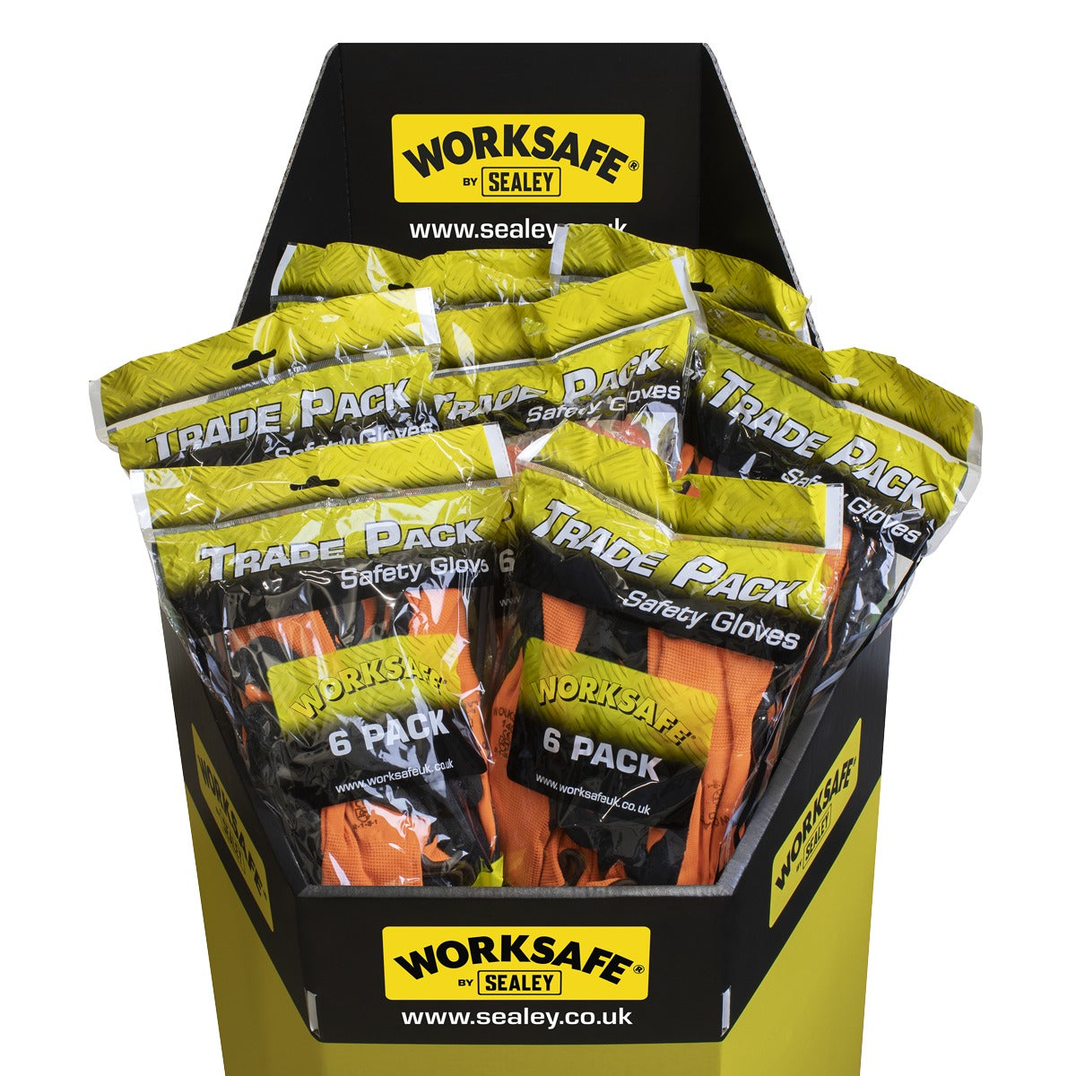 Worksafe Foam Latex Grippa Gloves, Large - Pack of 6 Pairs TSP140L/6
