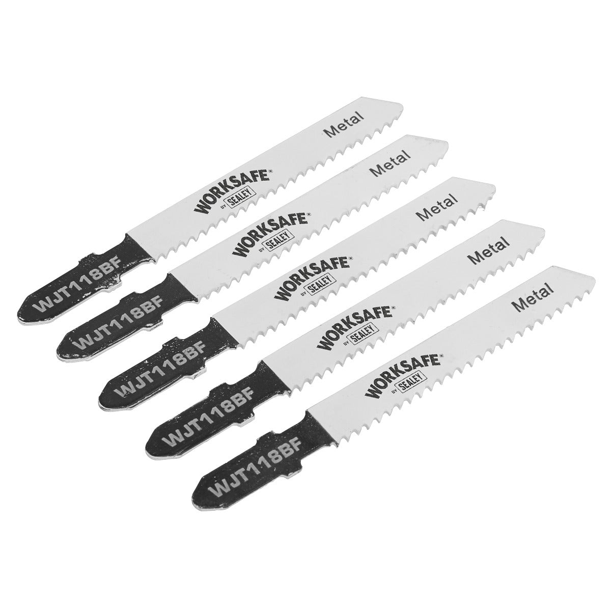 Worksafe Jigsaw Blade for Metal 55mm 12tpi - Pack of 5 WJT118BF