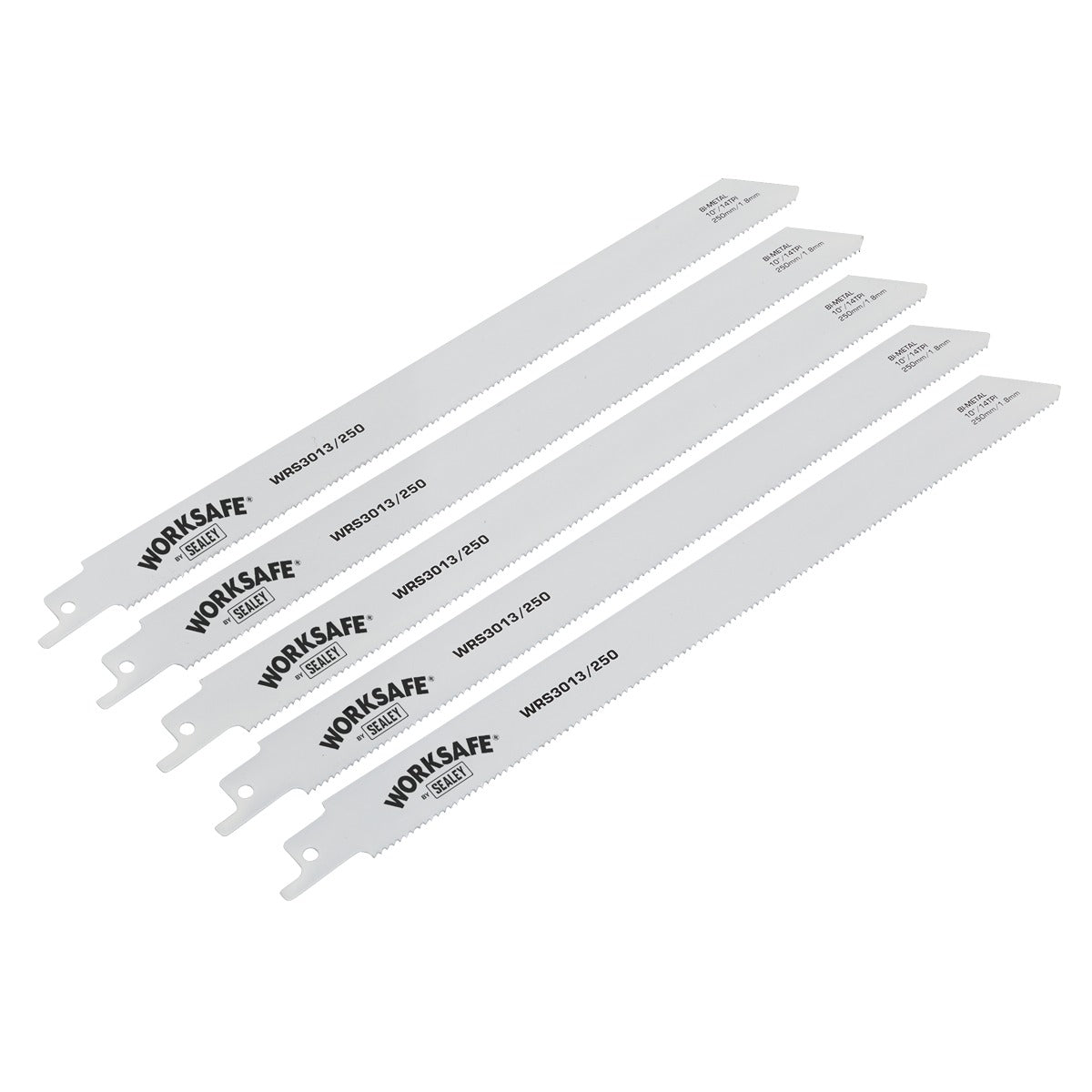 Worksafe Reciprocating Saw Blade 250mm 14tpi - Pack of 5 WRS3013/250