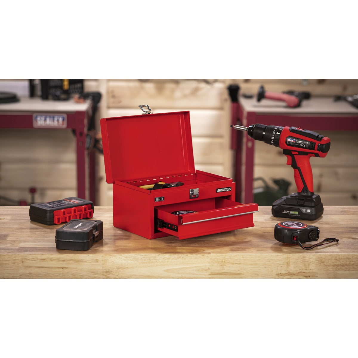 Superline Pro Mini Toolbox 1 Drawer - Red APMTB1