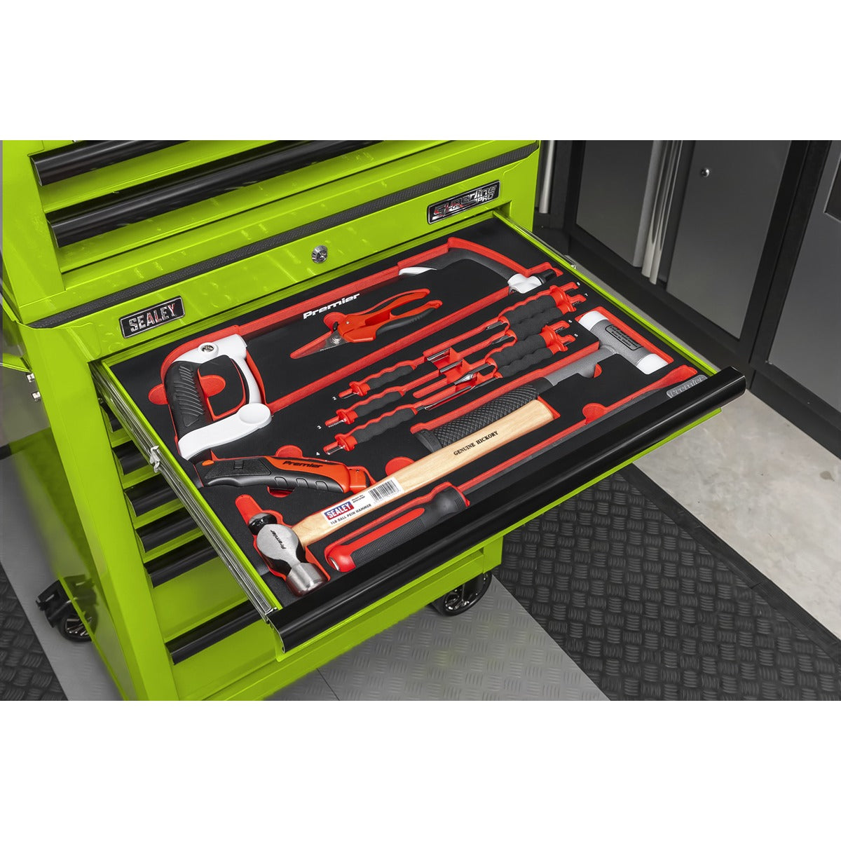 Superline PRO Tool Chest Combination 14 Drawer with 446pc Tool Kit - Green TBTPCOMBO7