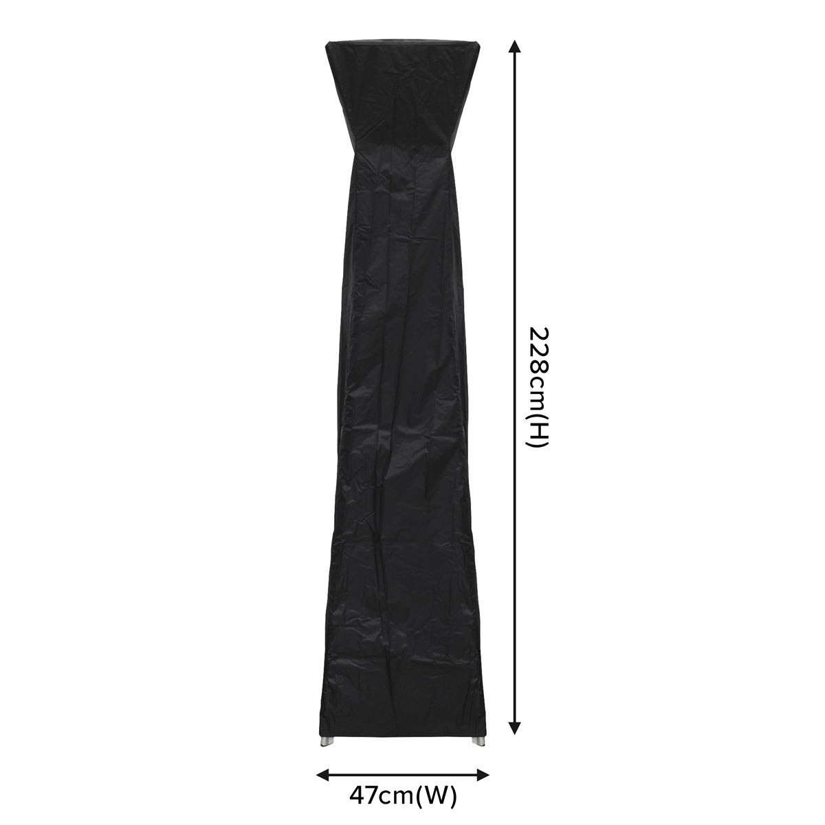 Dellonda Pyramid Gas Tower Patio Heater Water-Resistant Cover 2280 x 470mm, Black DG7