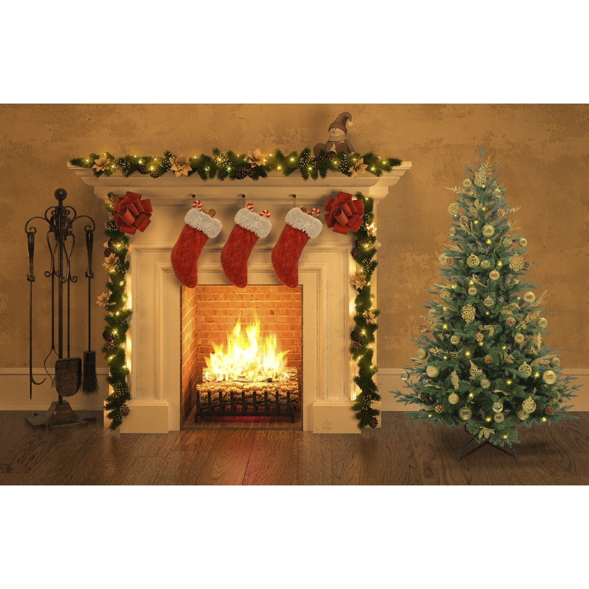 Dellonda Artificial Hinged Christmas Tree 5ft(150cm) DH44