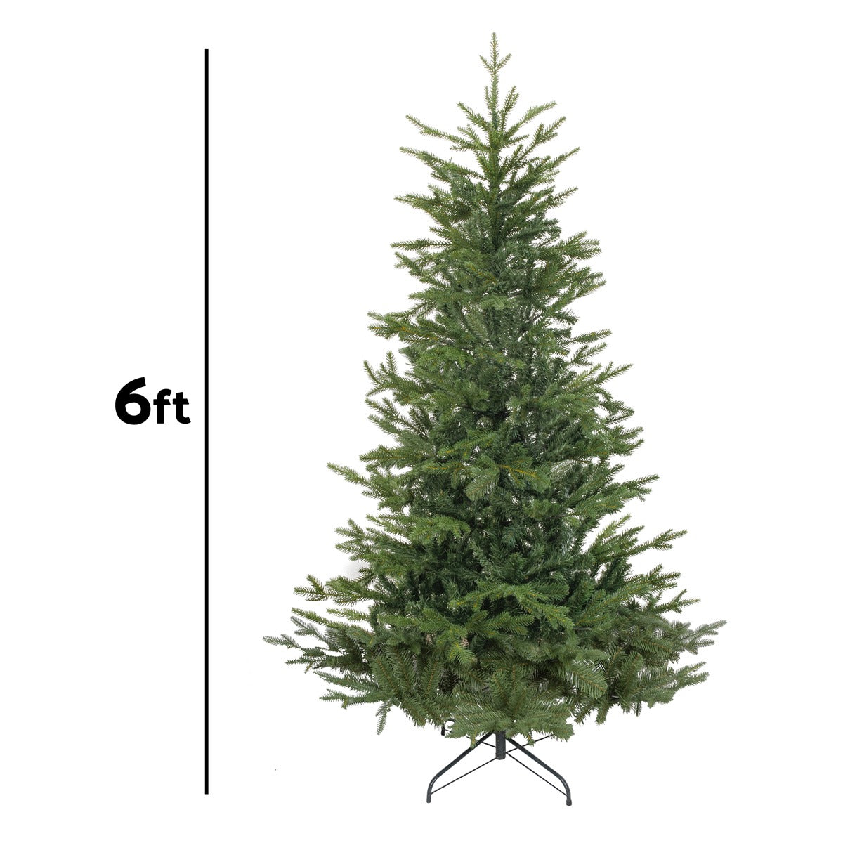Dellonda Artificial Hinged Christmas Tree 6ft(180cm) DH45