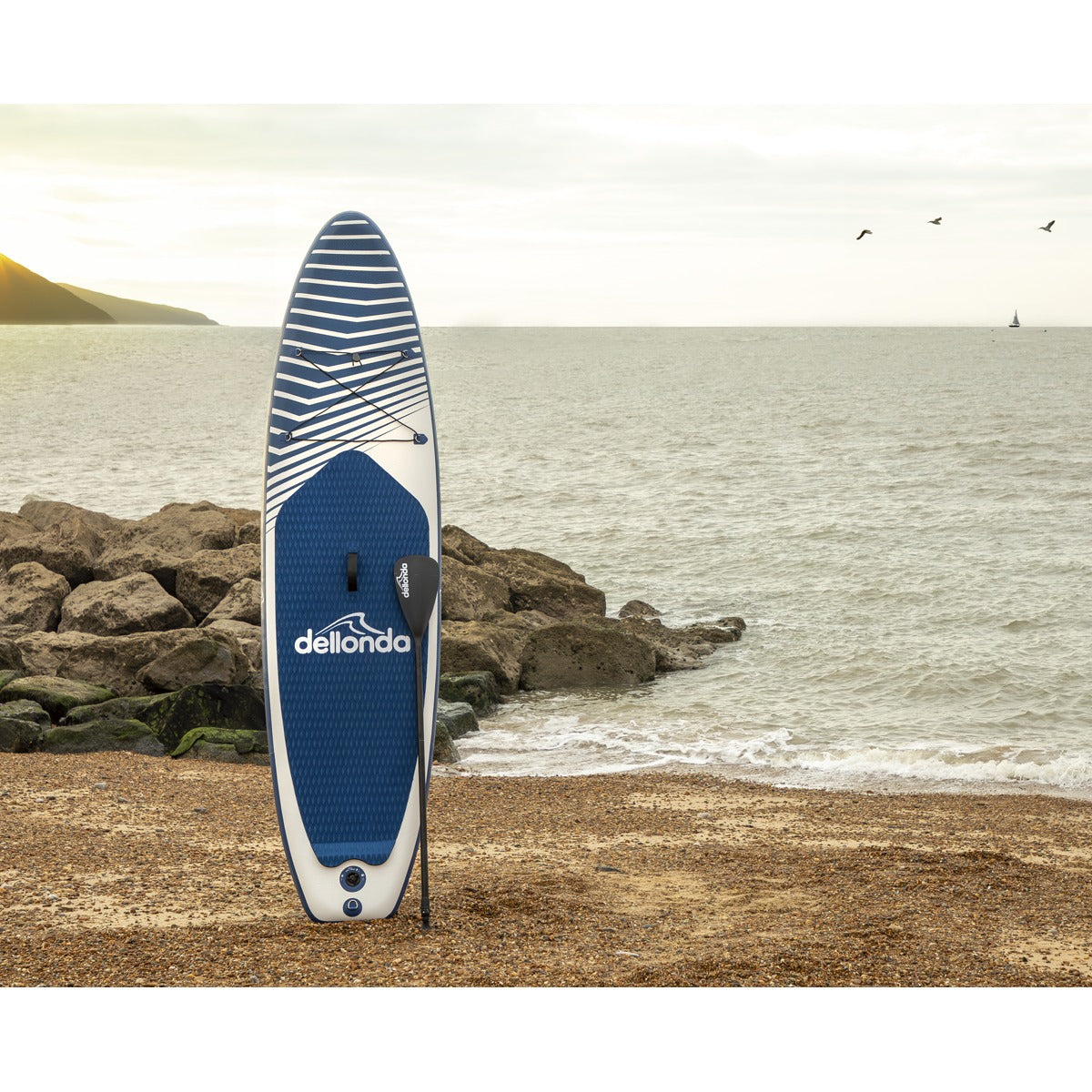 Dellonda Inflatable Stand-Up Paddle Board 10'2" - Dark Blue/White DL153