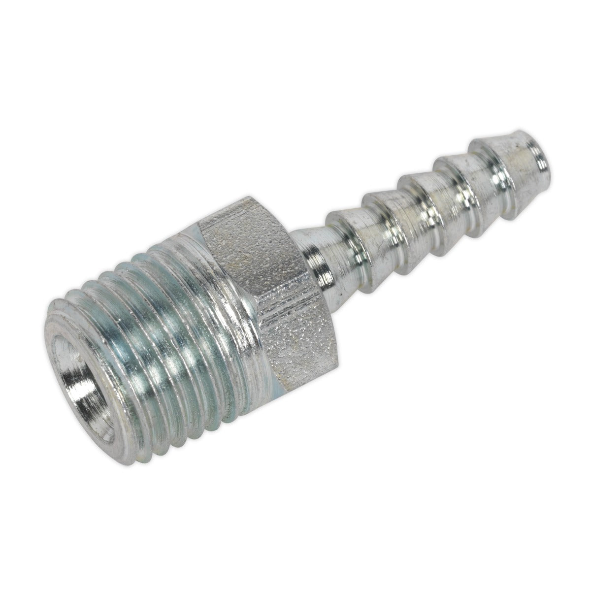 PCL Screwed Tailpiece Male 1/4"BSPT - 3/16" Hose - Pack of 5 AC38