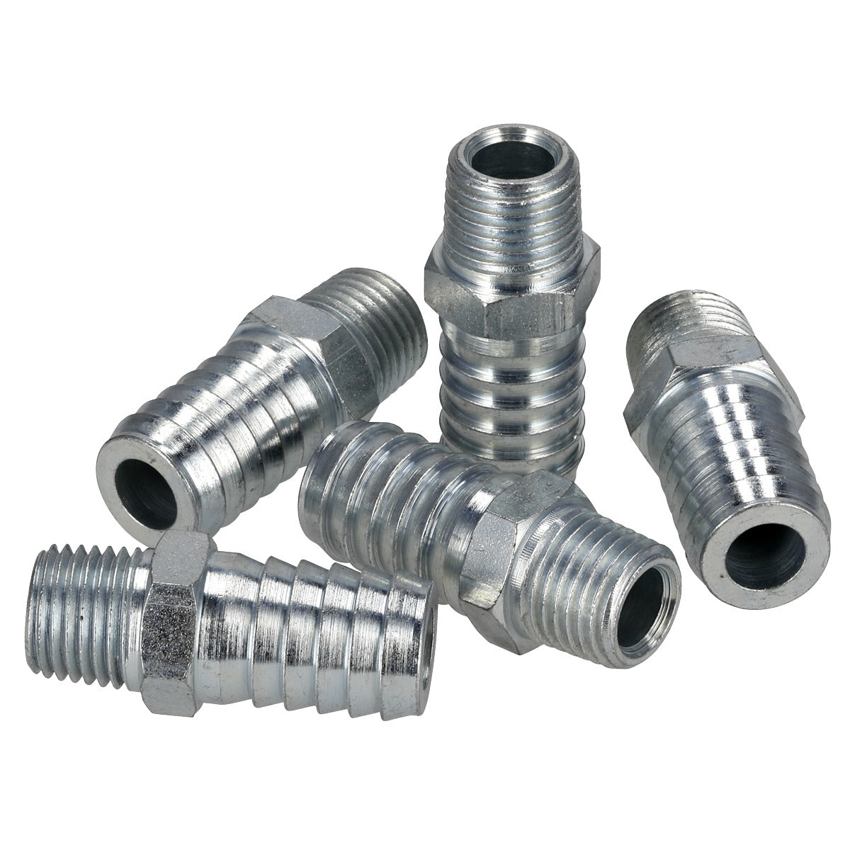 PCL Screwed Tailpiece Male 1/4"BSPT - 1/2" Hose - Pack of 5 AC40