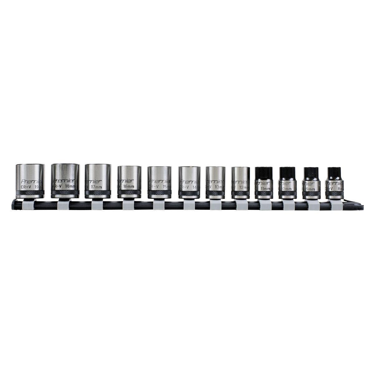 Premier Black Lock-On Socket Set 3/8"Sq Drive 12pc AK2741B
