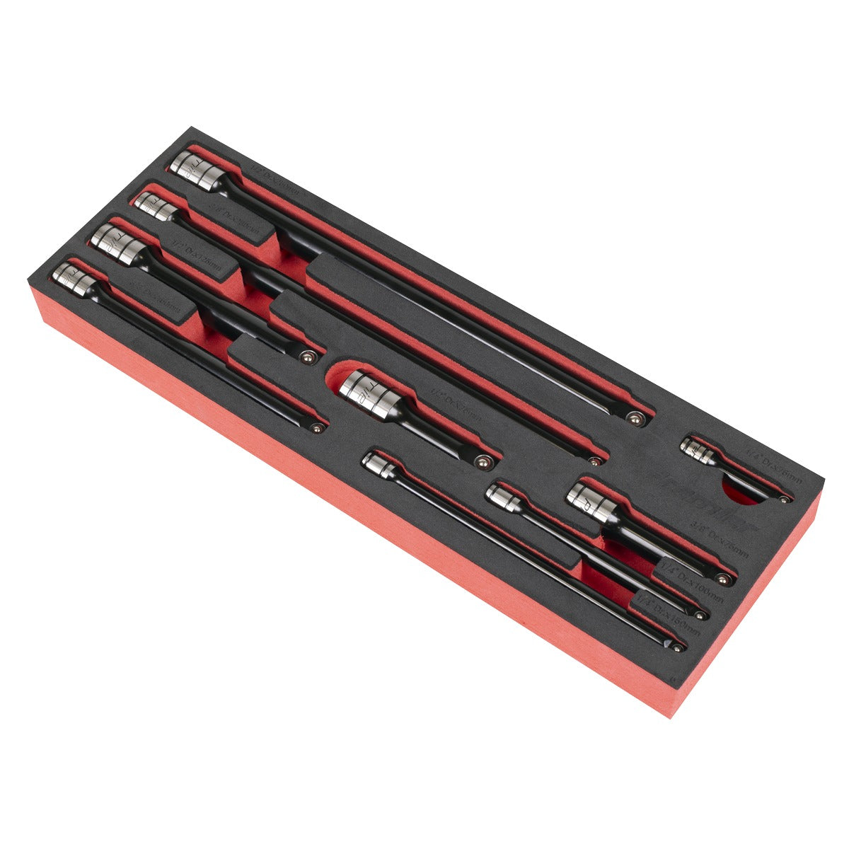 Premier Black Wobble/Rigid Extension Bar Set 1/4", 3/8" & 1/2"Sq Drive 9pc - Premier Black AK7693