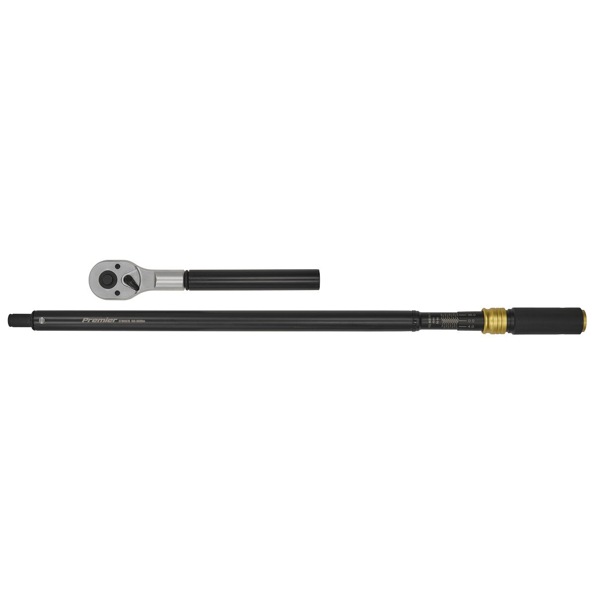 Premier Black Torque Wrench Micrometer 3/4"Sq Drive Calibrated 160-800Nm STW907B