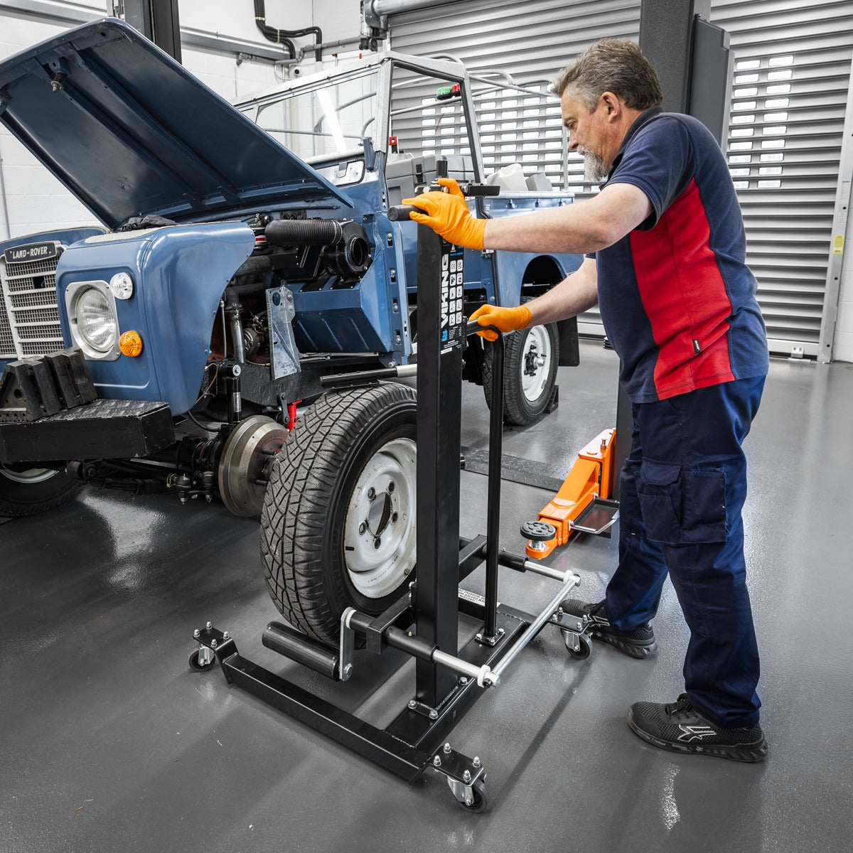 Viking Quick Lift Wheel Removal/Lifter Trolley 50kg Capacity WD50QLS