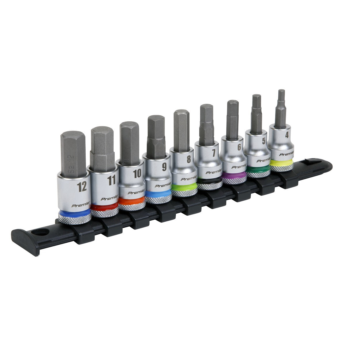 Premier Platinum Hex Socket Bit Set 3/8"Sq Drive 9pc AK6250