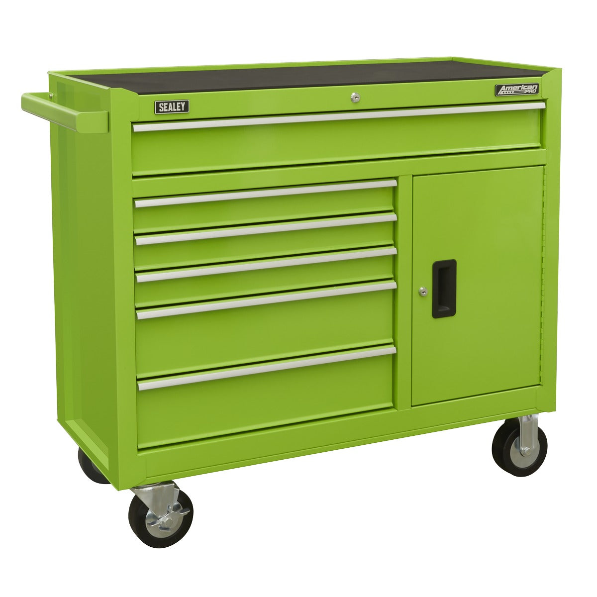American PRO Topchest & Rollcab Combination 15 Drawer with 117pc Tool Kit- Green AP41STACKHVCOMBO