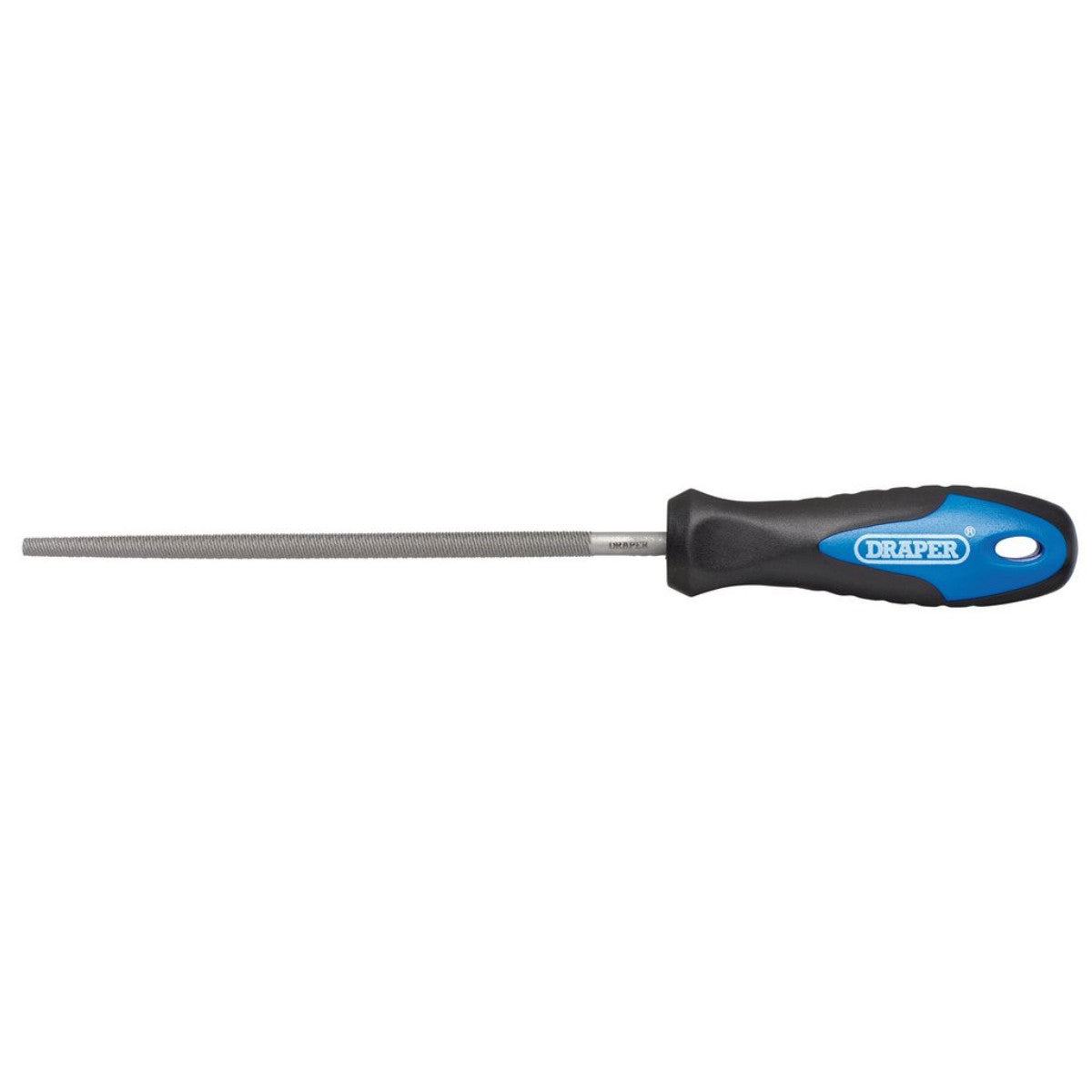 Draper Soft Grip Engineers Round File and Handle, 150mm 00012