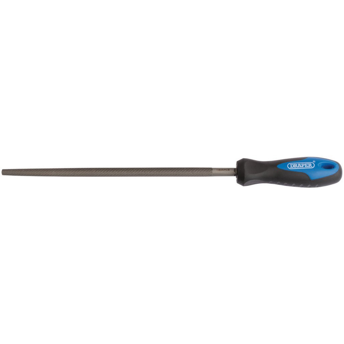 Draper Soft Grip Engineers Round File and Handle, 250mm 00013